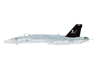 US Navy Carrier-Based Fighter F/A-18E Super Hornet VFA-103 Jolly Rogers